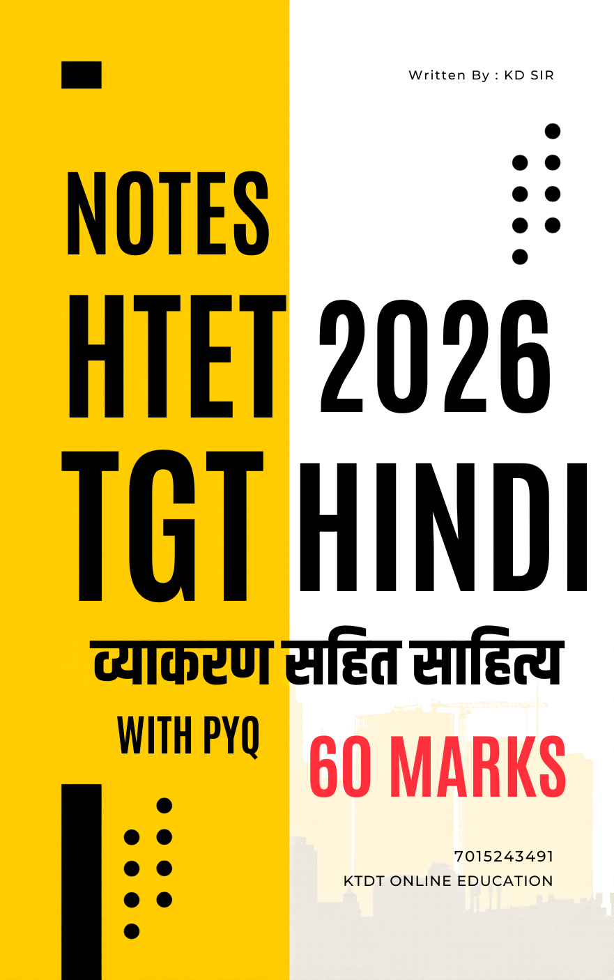 HTET EXAM TGT HINDI BOOK 60 marks